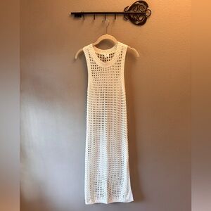 Shade & Shore Crochet Cover-Up Midi Dress Size S